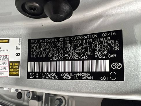 Certified 2016 Toyota Prius Four w/ Advanced Technology Package FWD image 42