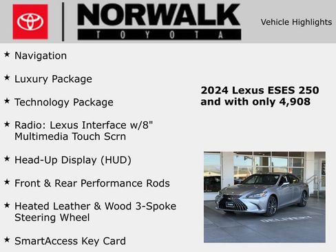 Used 2024 Lexus ES 250 w/ Premium Package AWD/4WD image 10