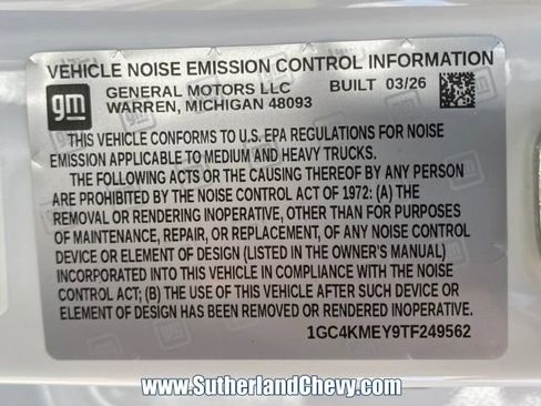 New 2026 Chevrolet Silverado 2500 Custom w/ Custom Value Package AWD/4WD image 50
