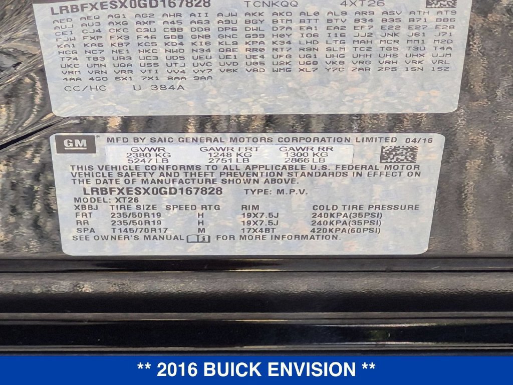 Used 2016 Buick Envision Premium AWD/4WD image 36