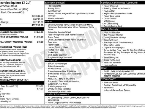 Used 2019 Chevrolet Equinox LT w/ Sun & Navigation Package AWD/4WD image 4