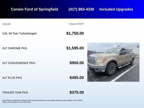 Used 2011 Ford F150 XLT w/ XLT Chrome Pkg RWD image 5