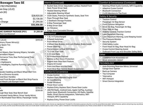 Used 2023 Volkswagen Taos SE w/ Panoramic Sunroof Package FWD image 6