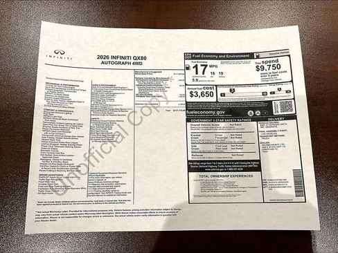 New 2026 INFINITI QX80 Autograph w/ Autograph Exterior Package AWD/4WD image 41