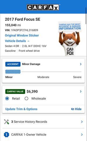 Used 2017 Ford Focus SE FWD image 1
