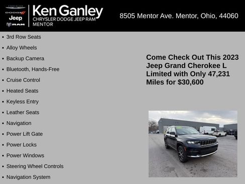 Used 2023 Jeep Grand Cherokee L Limited image 5