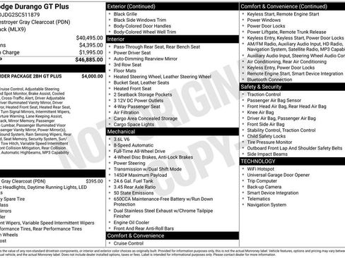 Certified 2025 Dodge Durango GT AWD/4WD image 2