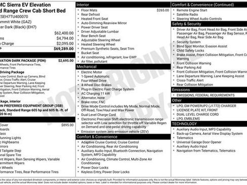 Used 2026 GMC Sierra EV Elevation w/ LPO, Elevation Dark Package image 46