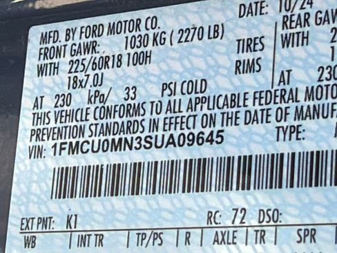 Used 2025 Ford Escape ST-Line FWD image 31