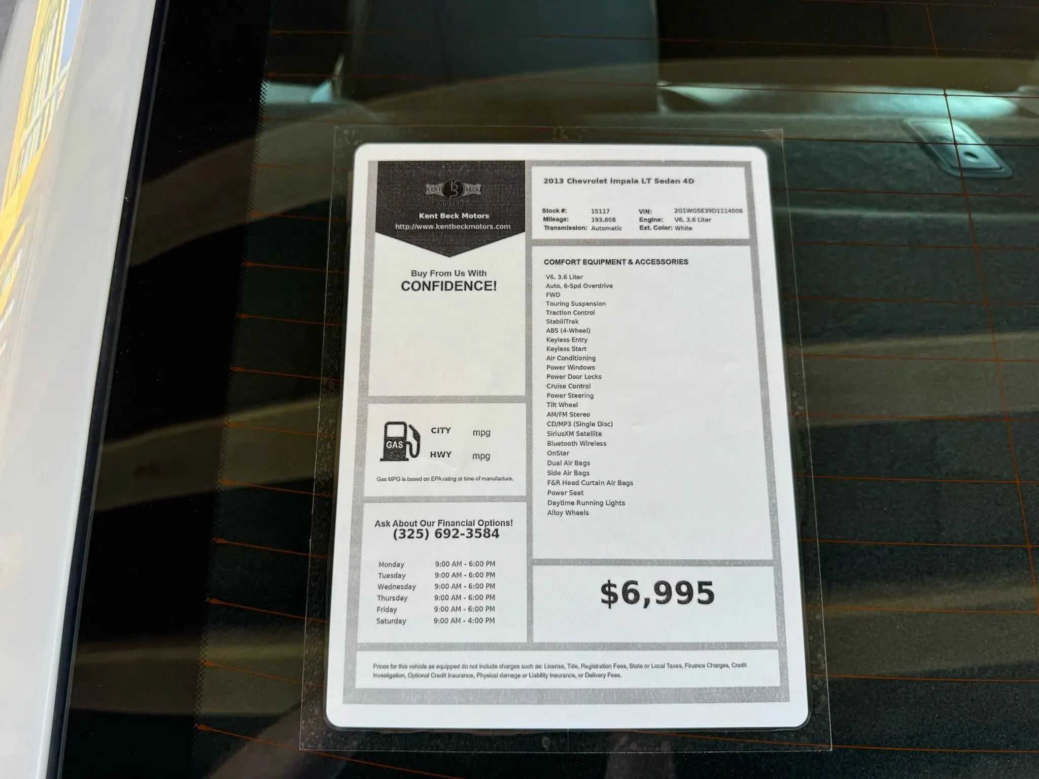 Used 2013 Chevrolet Impala LT w/ LT Sunroof Package FWD image 32