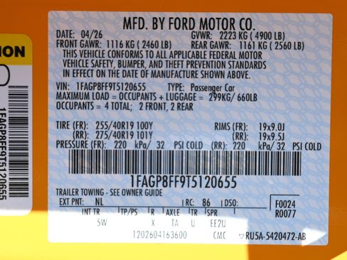 New 2026 Ford Mustang GT Premium w/ GT Performance Package RWD image 12