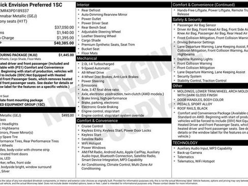 Used 2023 Buick Envision Preferred w/ Sport Touring Package image 35