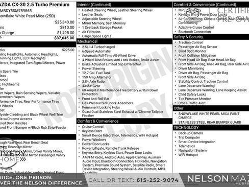 Certified 2025 MAZDA CX-30 2.5 Turbo w/ Premium Package AWD/4WD image 2