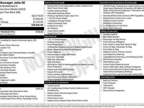 Used 2025 Volkswagen Jetta SE w/ Sunroof Package FWD image 5