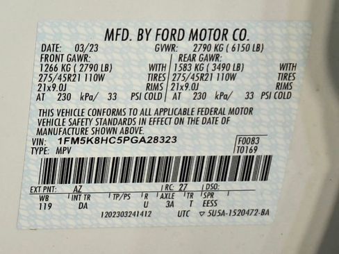 Used 2023 Ford Explorer Platinum w/ Technology Package image 78