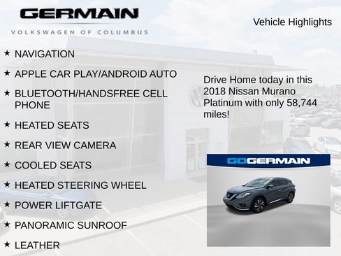 Used 2018 Nissan Murano Platinum AWD/4WD image 6