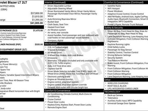 Used 2023 Chevrolet Blazer LT w/ Convenience Package AWD/4WD image 2