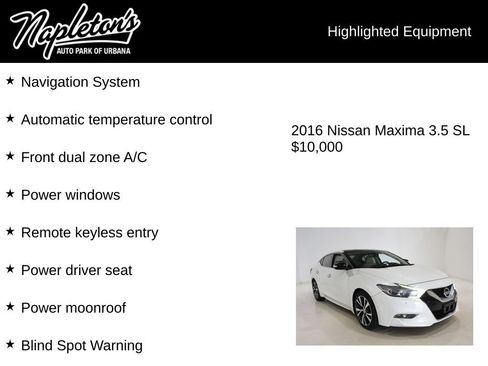 Used 2016 Nissan Maxima 3.5 SL FWD image 15