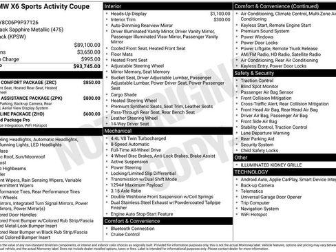 Used 2023 BMW X6 M50i w/ Climate Comfort Package image 33