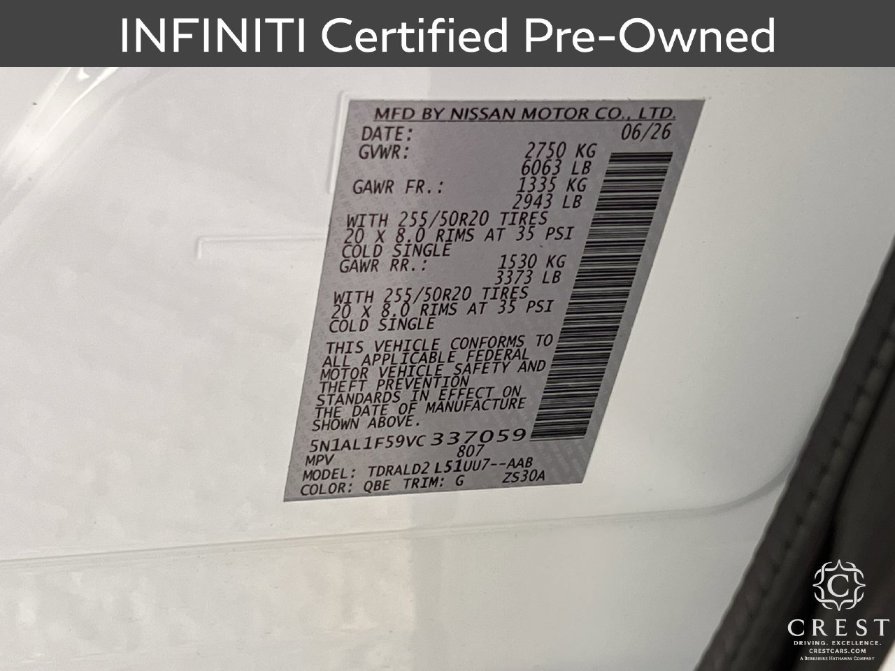 Certified 2027 INFINITI QX60 Luxe w/ Cargo Package FWD image 33