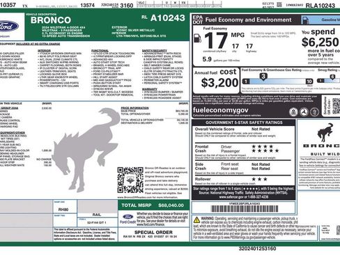 Used 2024 Ford Bronco Wildtrak AWD/4WD image 33