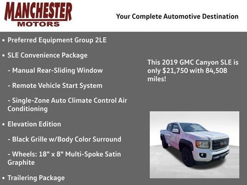 Used 2019 GMC Canyon SLE w/ Elevation Edition RWD image 2