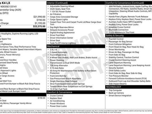 Certified 2025 Kia K4 LX image 33