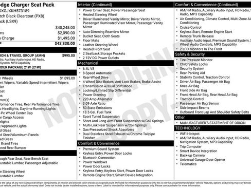 Used 2019 Dodge Charger Scat Pack w/ Navigation & Travel Group image 2