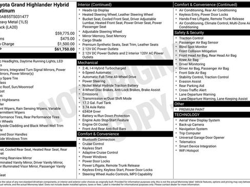 Used 2026 Toyota Grand Highlander AWD Hybrid image 5