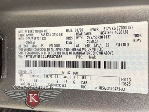 Used 2020 Ford F150 XLT w/ Equipment Group 302A Luxury image 25