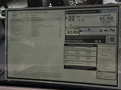 New 2026 Mercedes-Benz GLE 350 4MATIC image 30