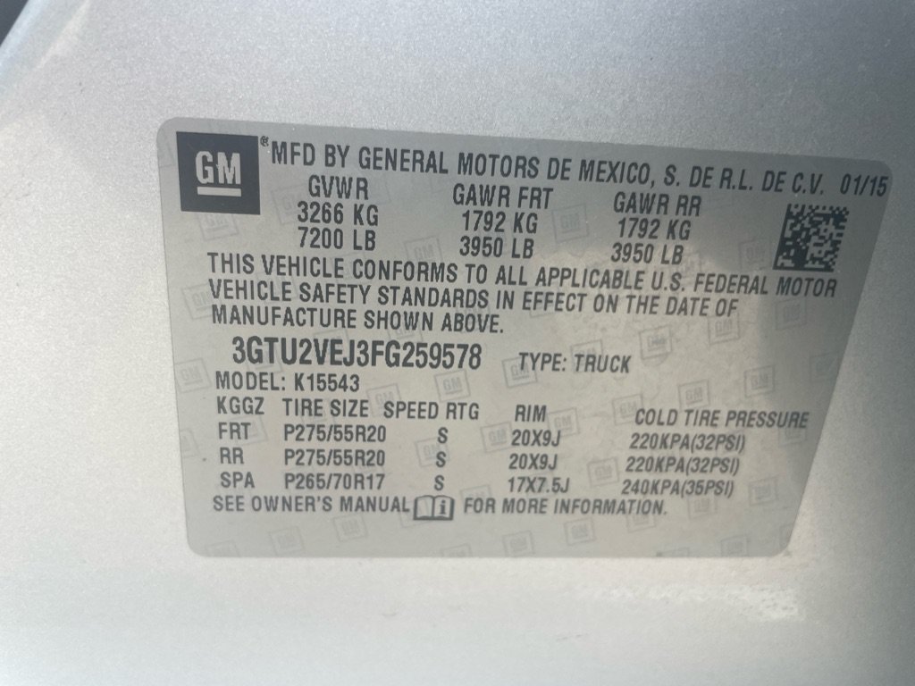 Used 2015 GMC Sierra 1500 SLT w/ SLT Crew Cab Value Package AWD/4WD image 34