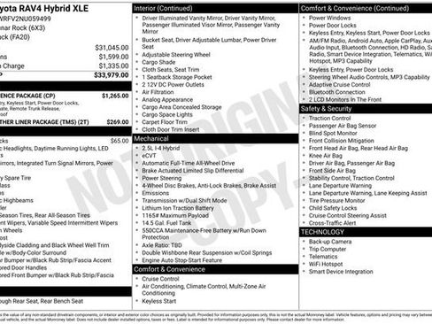 Used 2022 Toyota RAV4 XLE w/ Convenience Package AWD/4WD image 28