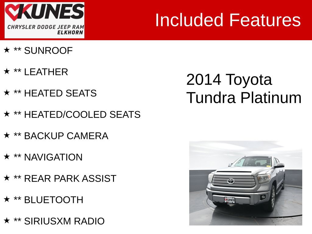 Used 2014 Toyota Tundra Platinum AWD/4WD image 3