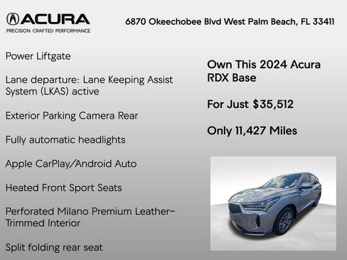 Certified 2024 Acura RDX SH-AWD w/ Technology Package image 14