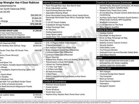 Used 2023 Jeep Wrangler Unlimited Rubicon 4xe w/ Cold Weather Group AWD/4WD image 36