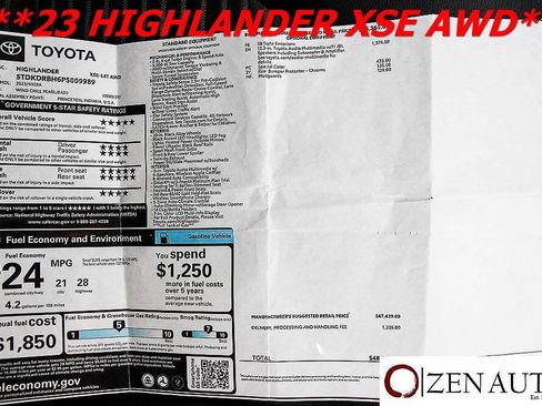 Used 2023 Toyota Highlander XSE AWD/4WD image 14
