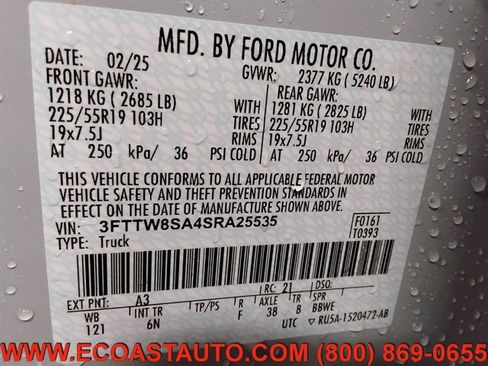 Used 2025 Ford Maverick Lariat w/ 4K Tow Package image 21