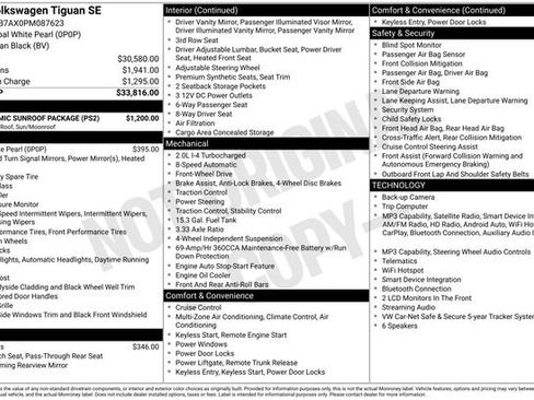 Certified 2023 Volkswagen Tiguan SE w/ Panoramic Sunroof Package FWD image 41