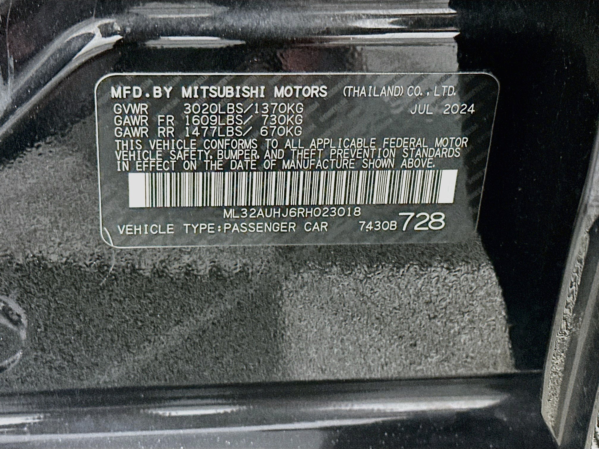 Used 2024 Mitsubishi Mirage ES FWD image 12