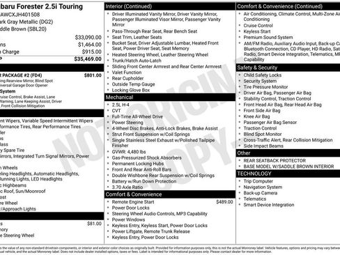 Used 2018 Subaru Forester 2.5i Touring w/ Popular Package #2 image 22