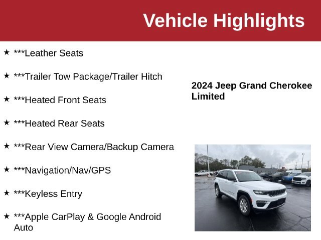 Used 2024 Jeep Grand Cherokee Limited w/ Trailer Tow Package AWD/4WD image 10