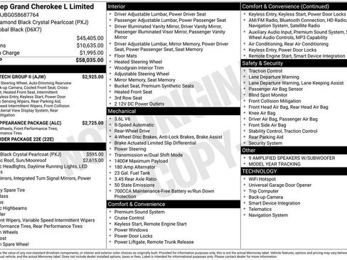 Used 2025 Jeep Grand Cherokee L Limited w/ Luxury Tech Group II RWD image 6