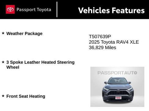 Used 2025 Toyota RAV4 XLE w/ Weather Package AWD/4WD image 11