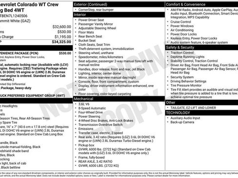 Used 2020 Chevrolet Colorado W/T w/ WT Convenience Package image 2