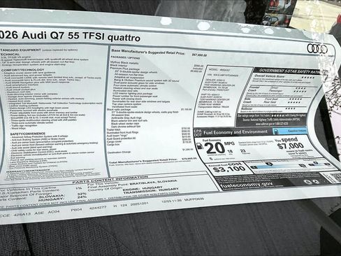 New 2026 Audi Q7 3.0T Premium Plus image 16