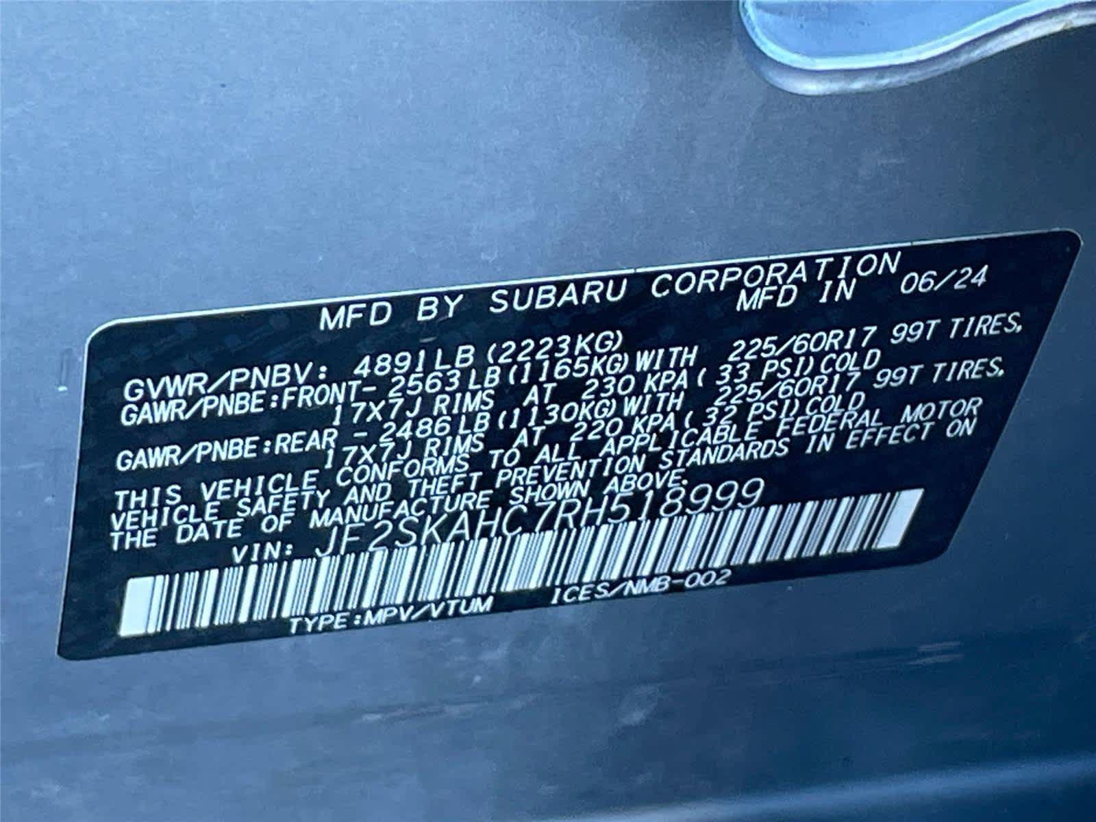 Certified 2024 Subaru Forester Wilderness AWD/4WD image 33