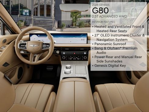 New 2026 Genesis G80 2.5T Advanced image 21