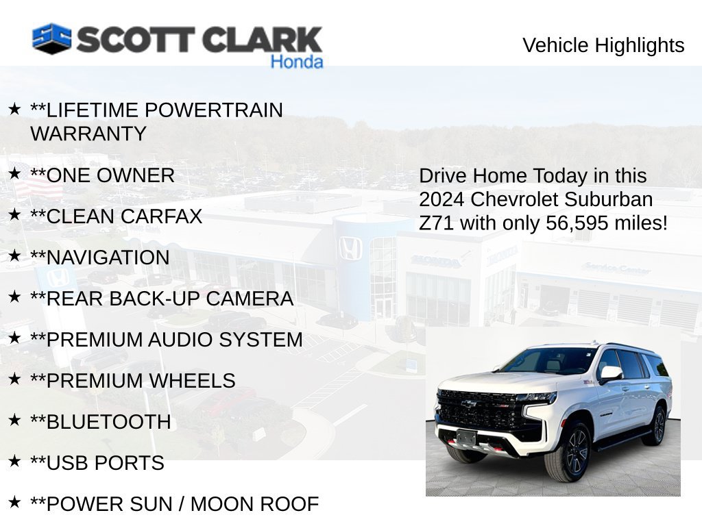 Used 2024 Chevrolet Suburban Z71 w/ Luxury Package AWD/4WD image 12