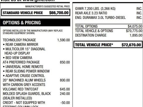 Certified 2023 GMC Sierra 1500 AT4 w/ Technology Package AWD/4WD image 2
